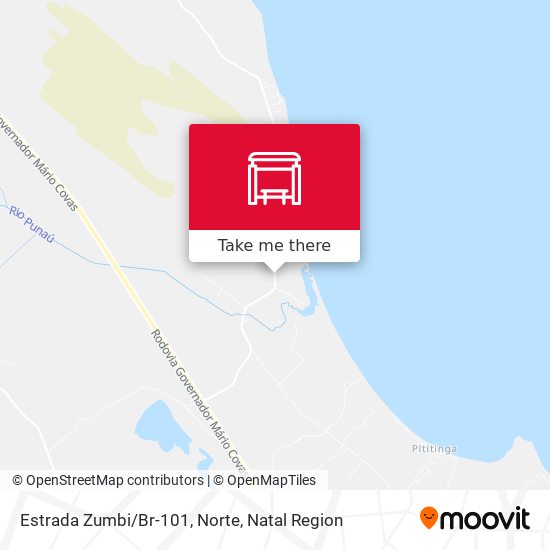 Estrada Zumbi/Br-101, Norte map