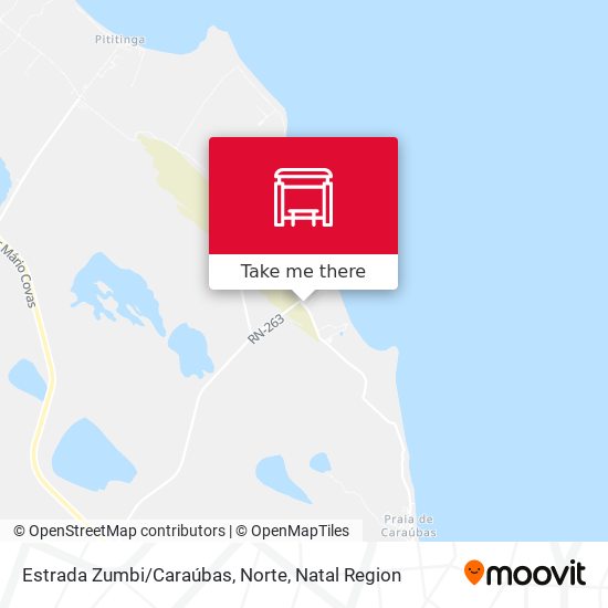 Estrada Zumbi/Caraúbas, Norte map