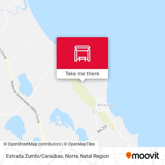 Estrada Zumbi/Caraúbas, Norte map