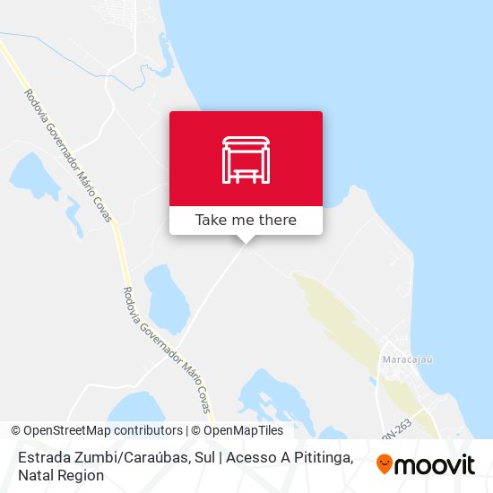 Estrada Zumbi / Caraúbas, Sul | Acesso A Pititinga map