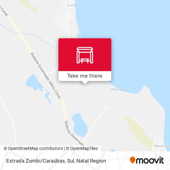 Estrada Zumbi/Caraúbas, Sul map