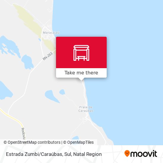 Estrada Zumbi/Caraúbas, Sul map