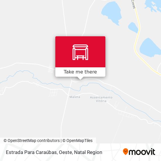 Estrada Para Caraúbas, Oeste map