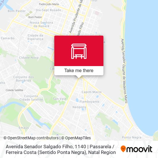 Avenida Senador Salgado Filho, 1140 | Passarela / Ferreira Costa (Sentido Ponta Negra) map