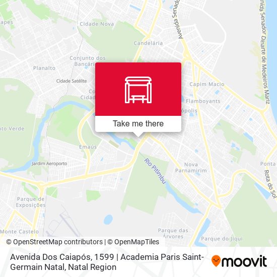 Avenida Dos Caiapós, 1599 | Academia Paris Saint-Germain Natal map