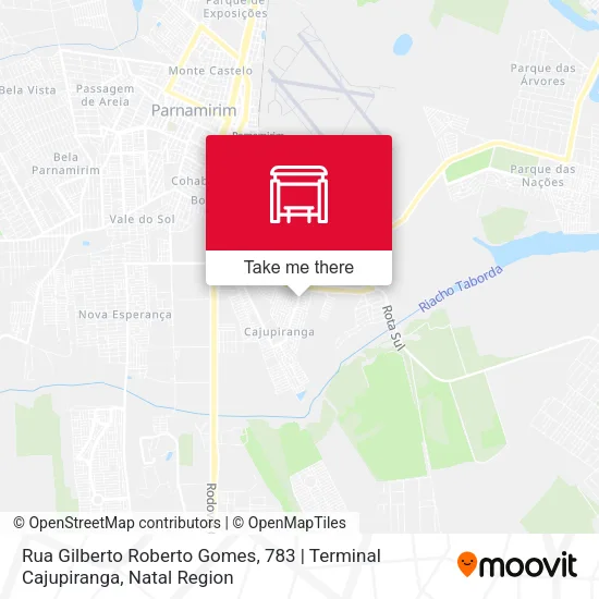 Mapa Rua Gilberto Roberto Gomes, 783 | Terminal Cajupiranga