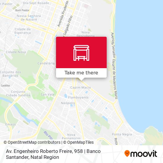 Mapa Av. Engenheiro Roberto Freire, 958 | Banco Santander