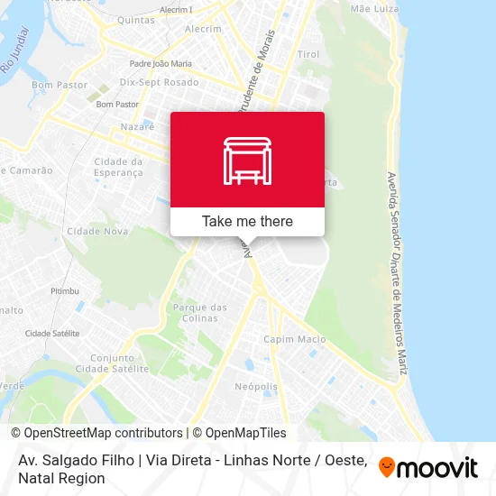 Av. Salgado Filho | Via Direta - Linhas Norte / Oeste map
