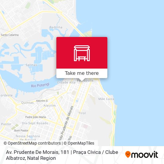 Mapa Av. Prudente De Morais, 181 | Praça Cívica / Clube Albatroz