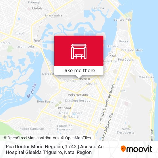 Rua Doutor Mario Negócio, 1742 | Acesso Ao Hospital Giselda Trigueiro map
