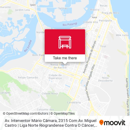 Mapa Av. Interventor Mário Câmara, 2315 Com Av. Miguel Castro | Liga Norte Riograndense Contra O Câncer