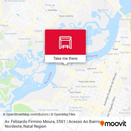 Mapa Av. Felizardo Firmino Moura, 3501 | Acesso Ao Bairro Nordeste