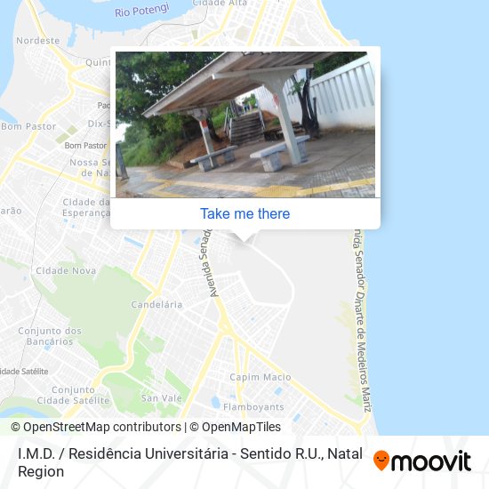 I.M.D. / Residência Universitária - Sentido R.U. map