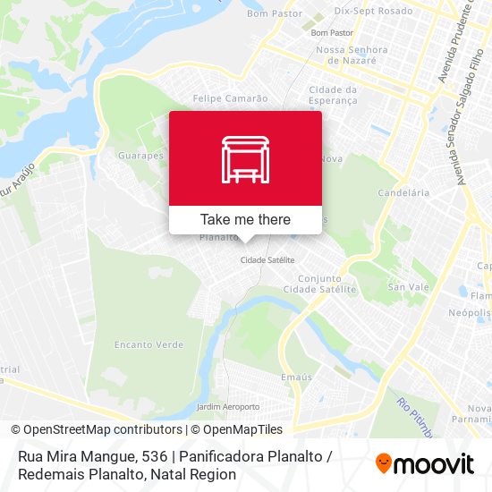 Rua Mira Mangue, 536 | Panificadora Planalto / Redemais Planalto map