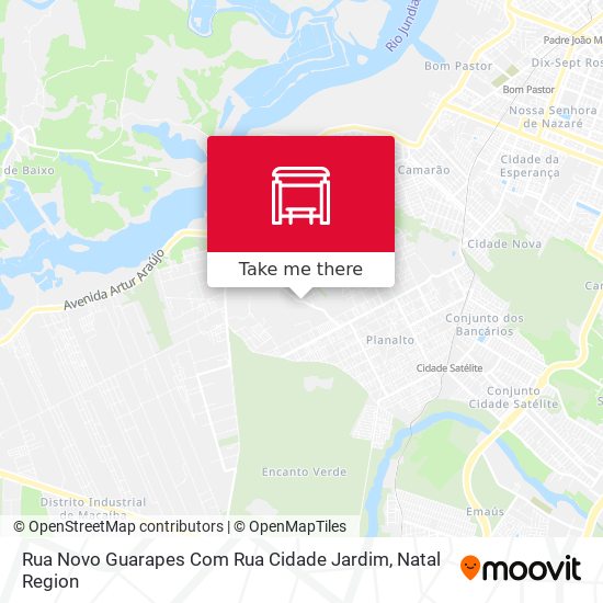 Rua Novo Guarapes Com Rua Cidade Jardim map