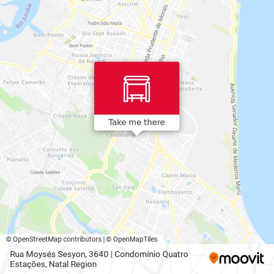 Mapa Rua Moysés Sesyon, 3640 | Condomínio Quatro Estações