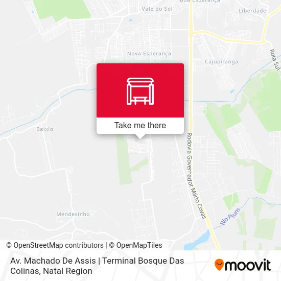 Av. Machado De Assis | Terminal Bosque Das Colinas map