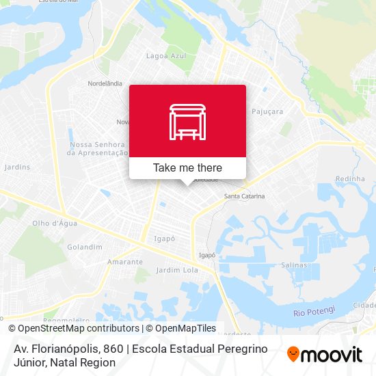 Mapa Av. Florianópolis, 860 | Escola Estadual Peregrino Júnior