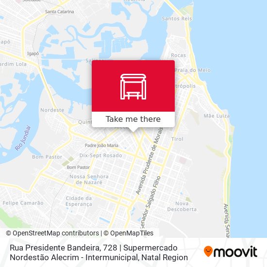 Rua Presidente Bandeira, 728 | Supermercado Nordestão Alecrim - Intermunicipal map