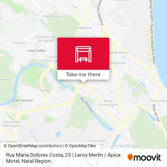 Mapa Rua Maria Dolores Costa, 25 | Leroy Merlin / Ápice Motel