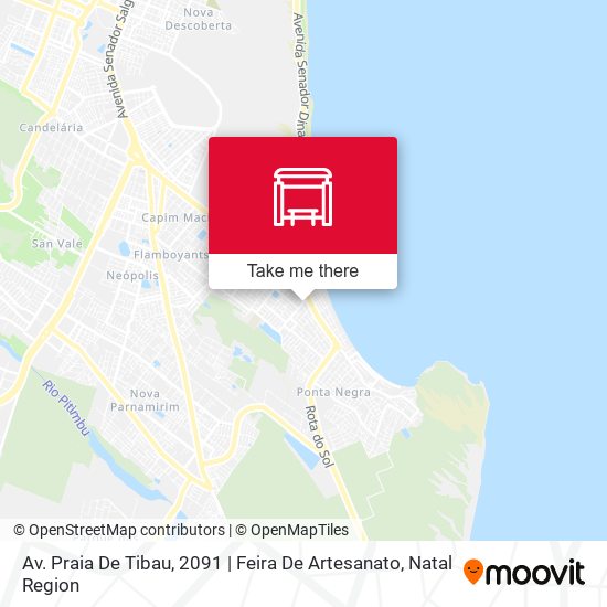 Mapa Av. Praia De Tibau, 2091 | Feira De Artesanato