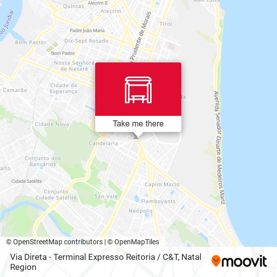 Via Direta - Terminal Expresso Reitoria / C&T map