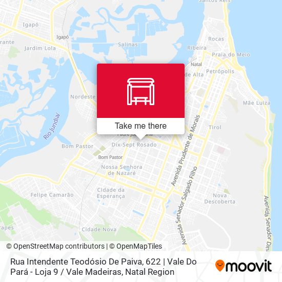 Rua Intendente Teodósio De Paiva, 622 | Vale Do Pará - Loja 9 / Vale Madeiras map