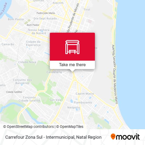 Carrefour Zona Sul - Intermunicipal map