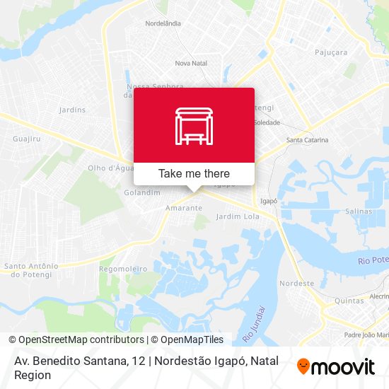 How to get to Av. Benedito Santana, 12 | Nordestão Igapó in Amarante by Bus  or Train?