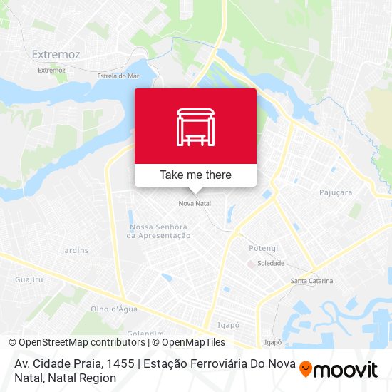 Av. Cidade Praia, 1455 | Estação Ferroviária Do Nova Natal map