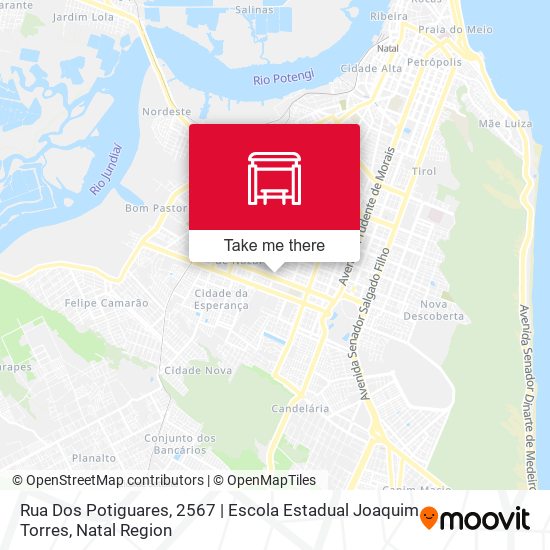 Mapa Rua Dos Potiguares, 2567 | Escola Estadual Joaquim Torres