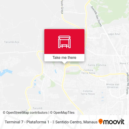 Terminal 7 - Plataforma 1 - ➊ Sentido Centro map