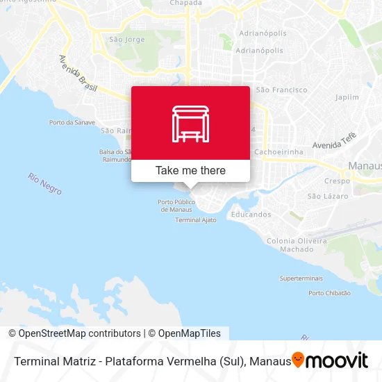 Terminal Matriz - Plataforma Vermelha (Sul) map