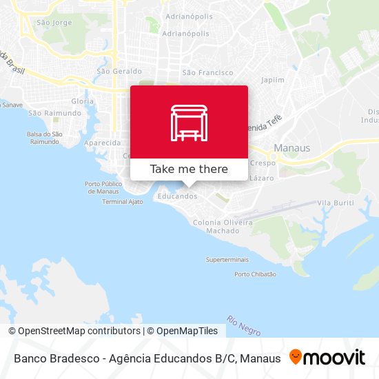 Mapa Banco Bradesco - Agência Educandos B / C