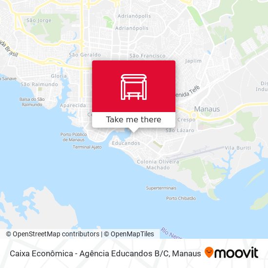 Mapa Caixa Econômica - Agência Educandos B / C