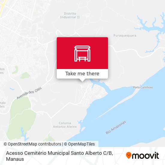 Acesso Cemitério Municipal Santo Alberto C / B map