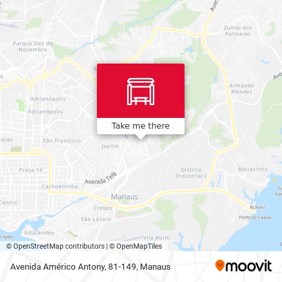 Mapa Avenida Américo Antony, 81-149