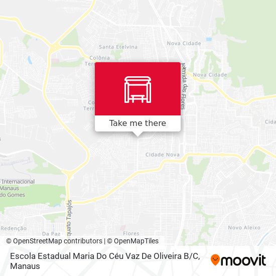 Mapa Escola Estadual Maria Do Céu Vaz De Oliveira B / C