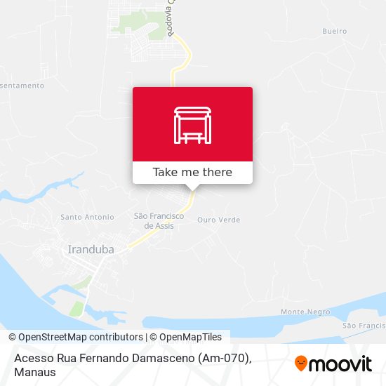Mapa Acesso Rua Fernando Damasceno (Am-070)