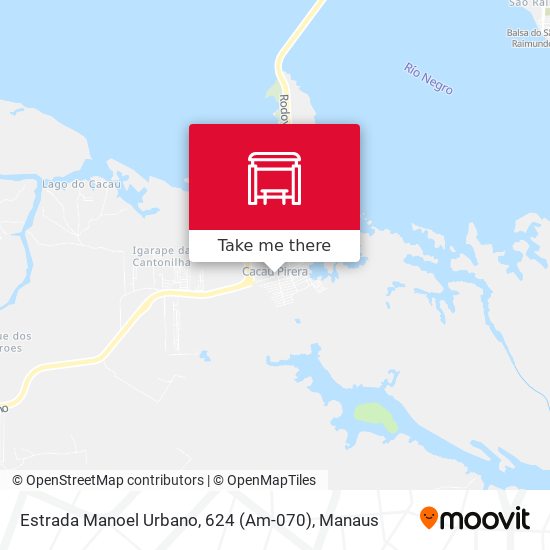 Mapa Estrada Manoel Urbano, 624 (Am-070)