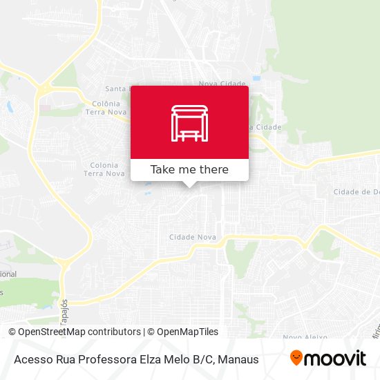 Mapa Acesso Rua Professora Elza Melo B / C