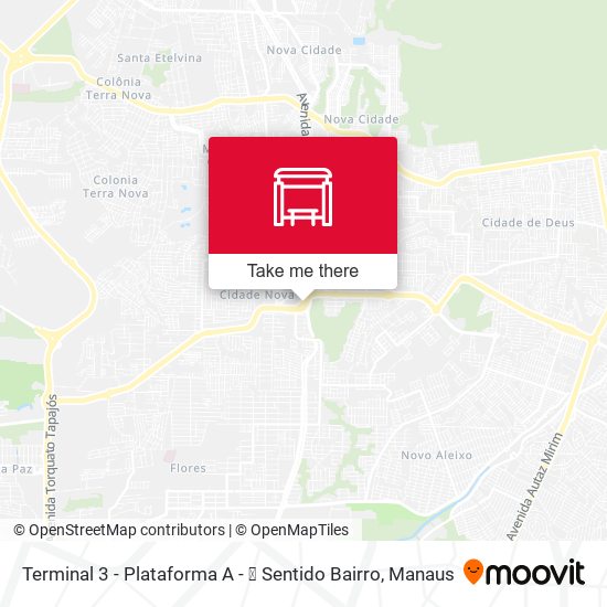 Terminal 3 - Plataforma A - ➑ Sentido Bairro map