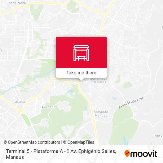 Terminal 5 - Plataforma A - ➊ Av. Ephigênio Salles map