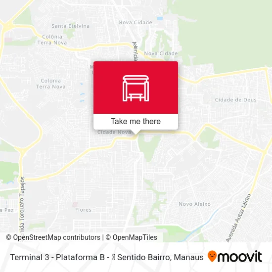 Terminal 3 - Plataforma B - ➒ Sentido Bairro map