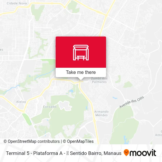 Terminal 5 - Plataforma A - ➍ Sentido Bairro map