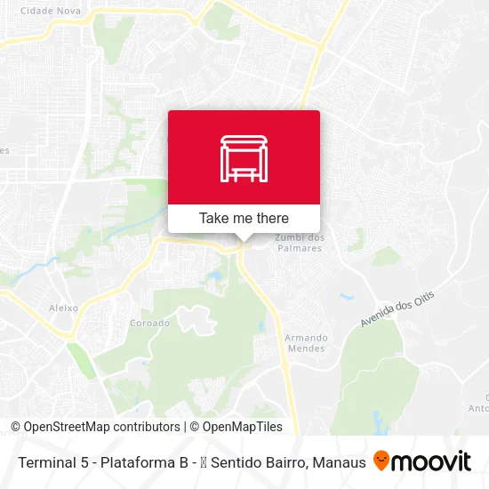 Terminal 5 - Plataforma B - ➒ Sentido Bairro map