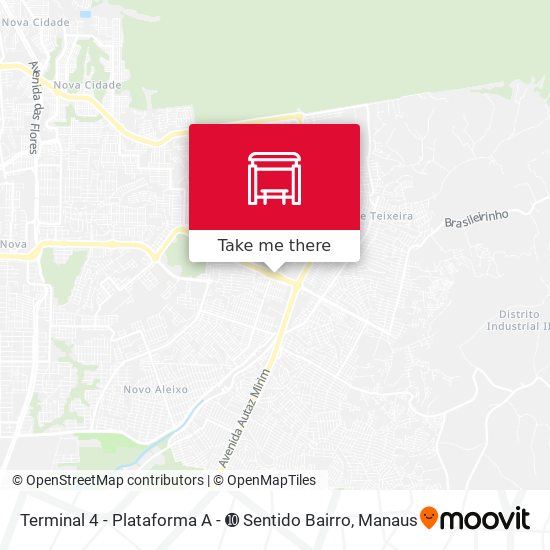 Terminal 4 - Plataforma A - ➓ Sentido Bairro map