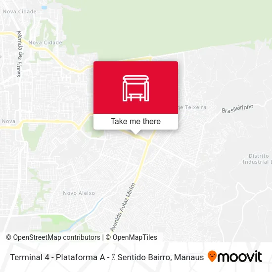 Terminal 4 - Plataforma A - ➐ Sentido Bairro map