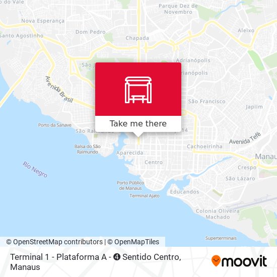 Terminal 1 - Plataforma A - ➍ Sentido Centro map