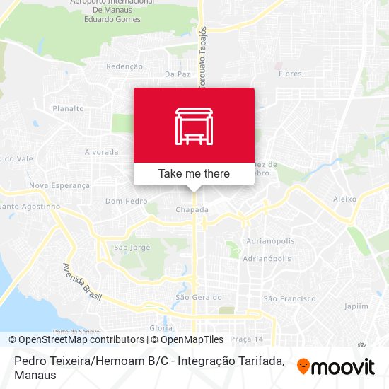 Pedro Teixeira / Hemoam B / C - Integração Tarifada map